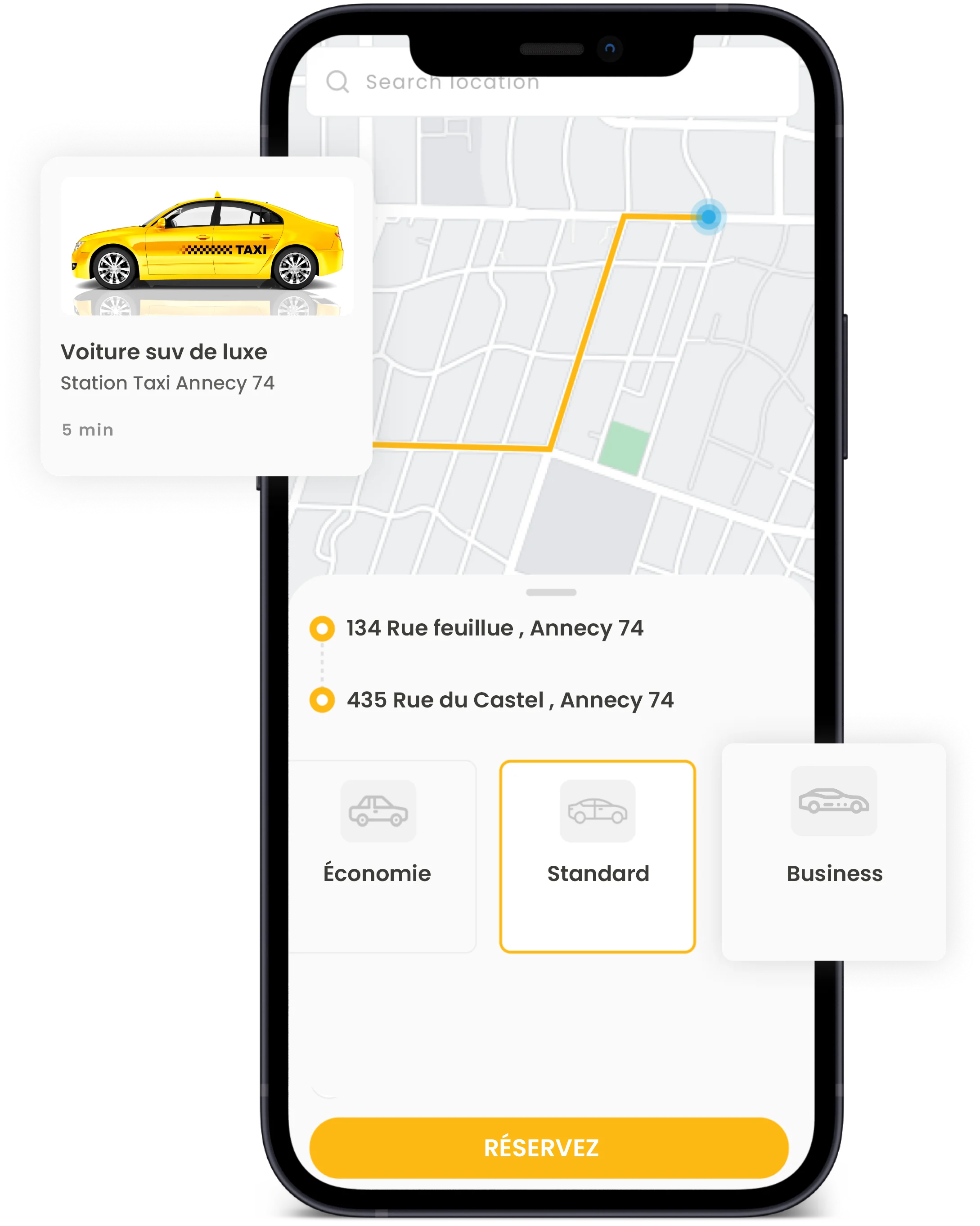 Application de réservation de taxi à Annecy – Station Taxi Annecy 74