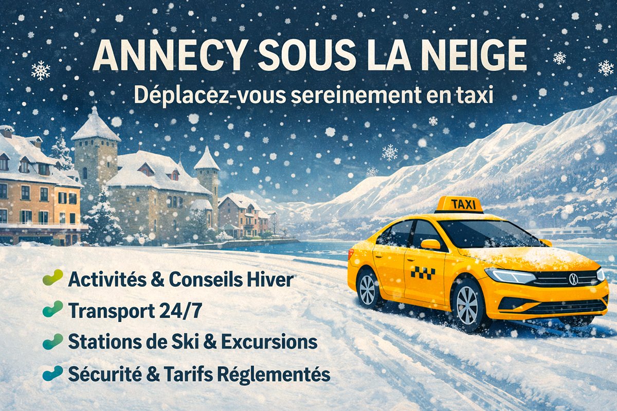 Annecy en période de neige : découvrez la ville autrement et déplacez-vous sereinement en taxi