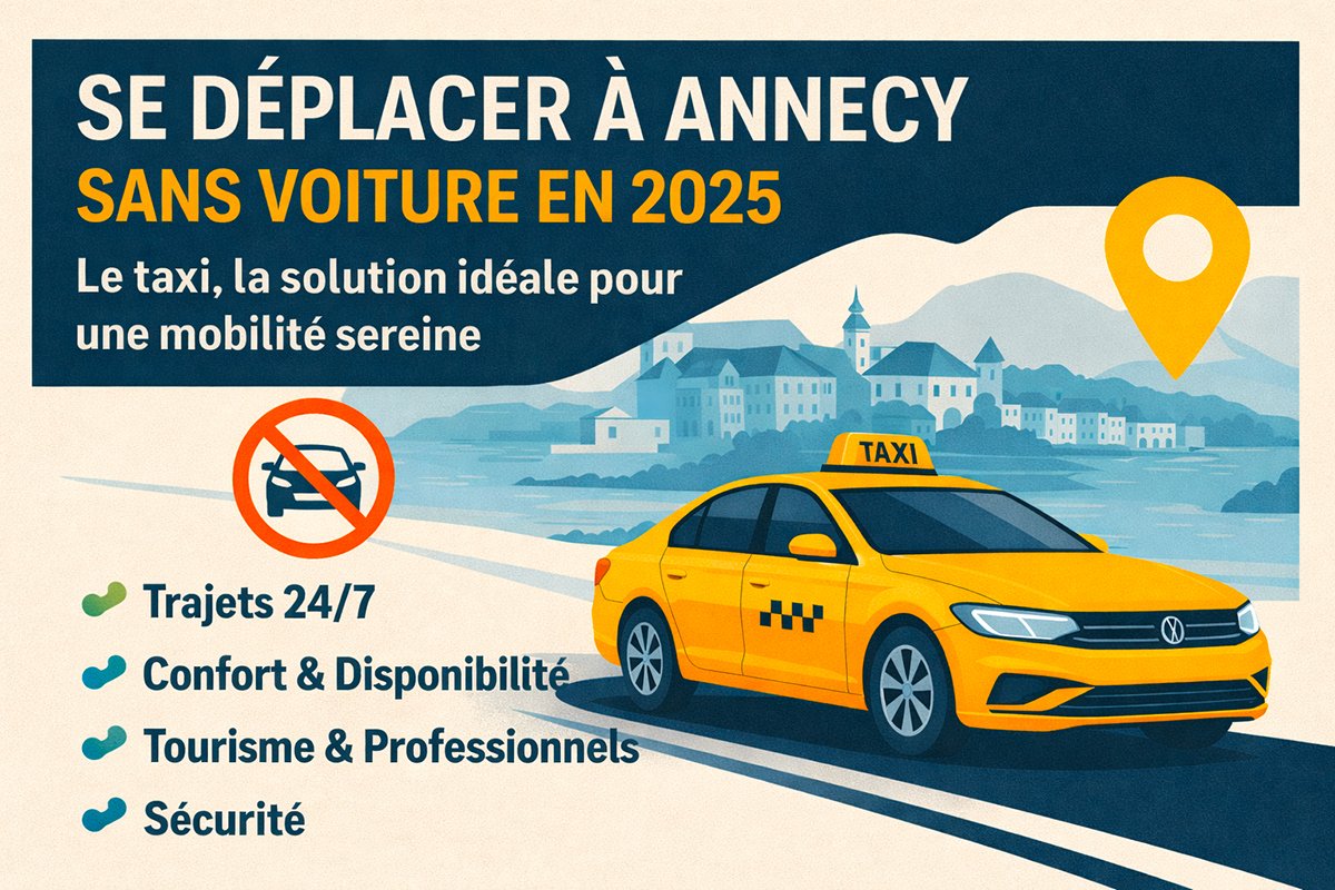 Se déplacer à Annecy sans voiture en 2025 : le taxi, la solution idéale pour une mobilité sereine